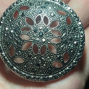 Vintage 1980’s Intricate Silver Floral Brooch
